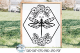 Floral Dragonfly Svg Wispy Willow Designs Company