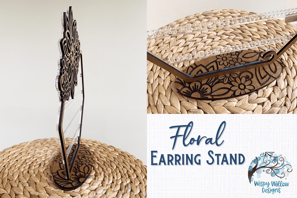 Floral Earring Stand Wispy Willow Designs Company