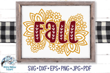 Floral Fall Sign SVG | Fall Sign with Flowers SVG Wispy Willow Designs Company