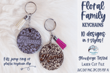Floral Family Keychain SVG Bundle for Glowforge or Laser Cutter Wispy Willow Designs Company
