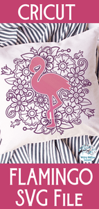 Floral Flamingo Mandala SVG Wispy Willow Designs Company