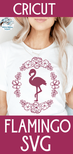 Floral Flamingo SVG Wispy Willow Designs Company