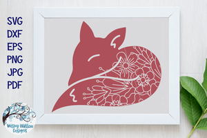 Floral Fox SVG Wispy Willow Designs Company