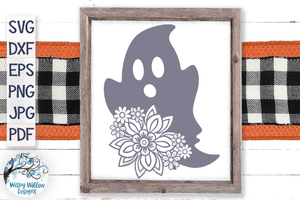 Floral Ghost SVG | Halloween Ghost SVG Wispy Willow Designs Company