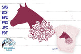 Floral Horse SVG Wispy Willow Designs Company