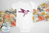 Floral Hummingbird SVG Wispy Willow Designs Company