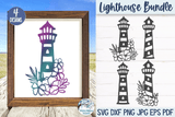 Floral Lighthouse SVG Bundle Wispy Willow Designs Company