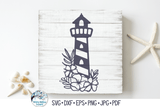 Floral Lighthouse SVG Bundle Wispy Willow Designs Company