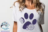 Floral Paw Print SVG Wispy Willow Designs Company