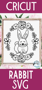 Floral Rabbit SVG Wispy Willow Designs Company