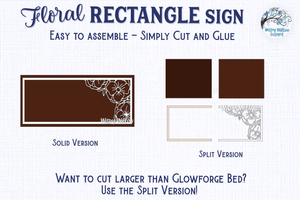 Floral Sign Bundle for Glowforge or Laser Cutter Wispy Willow Designs Company