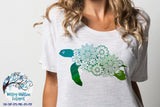 Floral Turtle Mandala SVG Wispy Willow Designs Company