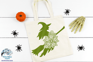 Floral Witch SVG | Halloween Witch SVG Wispy Willow Designs Company