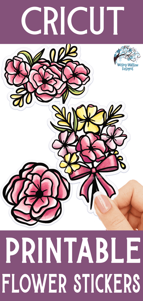 Flower Stickers PNG Wispy Willow Designs Company