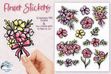 Flower Stickers PNG Wispy Willow Designs Company