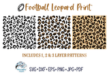 Football Leopard Print SVG | Fall Sport Animal Pattern Wispy Willow Designs Company