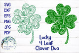 Four Leaf Clover Mandala SVG Wispy Willow Designs Company
