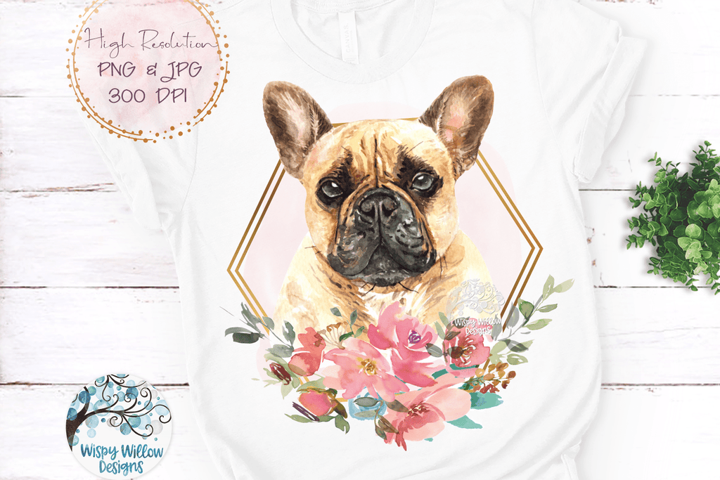 French Bulldog Dog Sublimation Png Wispy Willow Designs Company