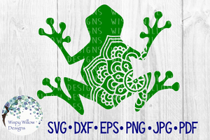 Frog Mandala SVG Wispy Willow Designs Company