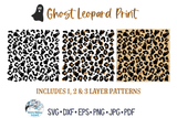 Ghost Leopard Print SVG | Halloween Animal Pattern Wispy Willow Designs Company