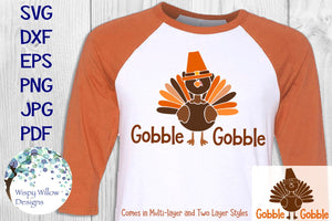 Gobble Gobble Thanksgiving Turkey SVG Wispy Willow Designs Company