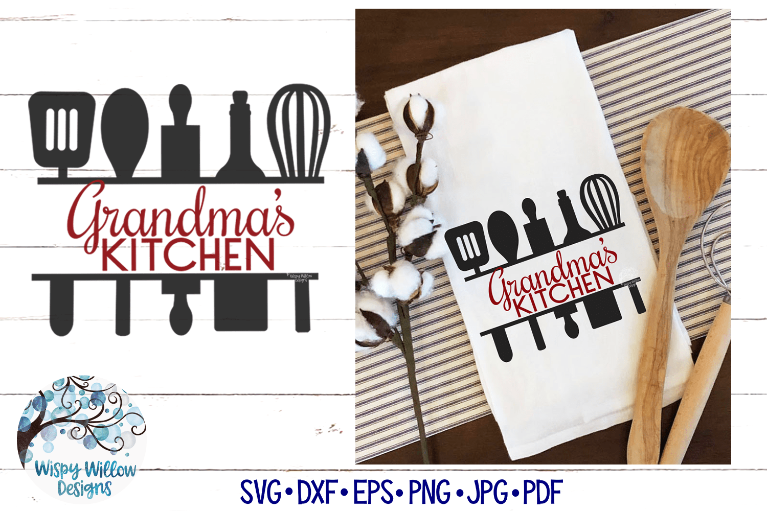 Grandma's Kitchen Sign SVG Wispy Willow Designs Company