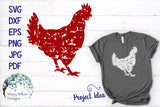 Grunge Distressed Chicken SVG Wispy Willow Designs Company