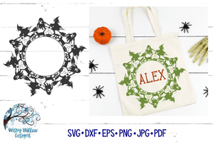 Halloween Monogram Mandala SVG Wispy Willow Designs Company