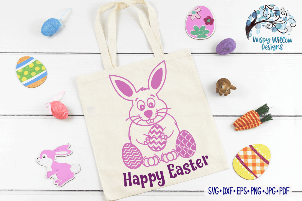 Happy Easter Bunny SVG Wispy Willow Designs Company