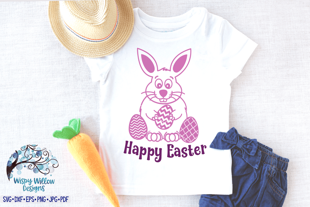 Happy Easter Bunny SVG Wispy Willow Designs Company