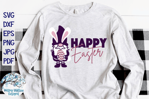 Happy Easter Gnome SVG Wispy Willow Designs Company