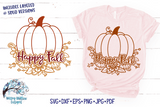 Happy Fall Floral Pumpkin Svg Wispy Willow Designs Company
