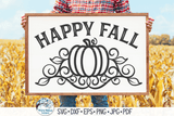 Happy Fall Pumpkin SVG Wispy Willow Designs Company