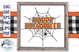 Happy Halloween Spider Web SVG Wispy Willow Designs Company