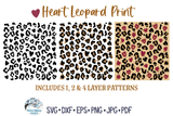 Heart Leopard Print SVG | Valentine's Day Animal Pattern Wispy Willow Designs Company