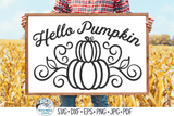 Hello Pumpkin SVG | Fall SVG Wispy Willow Designs Company