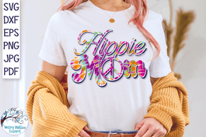 Hippie Mom Sublimation PNG Wispy Willow Designs Company