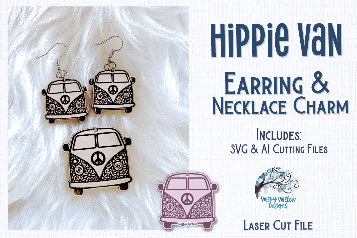 Hippie Van Earrings Wispy Willow Designs Company