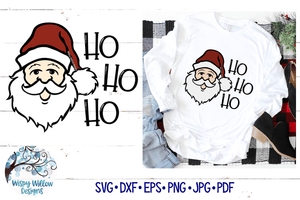 Ho Ho Ho Santa Claus SVG Wispy Willow Designs Company