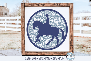 Horse Mandala SVG Wispy Willow Designs Company
