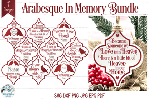 Huge Arabesque Christmas Ornament SVG Bundle Wispy Willow Designs Company