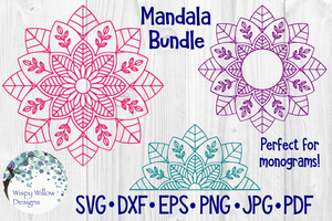 Huge Mandala SVG Bundle Wispy Willow Designs Company