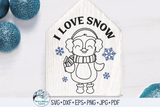 I Love Snow Penguin Svg Wispy Willow Designs Company