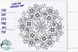 Intricate Spring Flower Mandala SVG Wispy Willow Designs Company