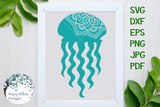 Jellyfish Mandala SVG Wispy Willow Designs Company