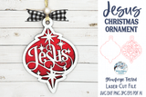 Jesus Christmas Ornament for Glowforge or Laser Cutter Wispy Willow Designs Company