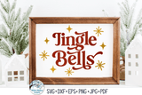 Jingle Bells SVG | Retro Christmas SVG Wispy Willow Designs Company