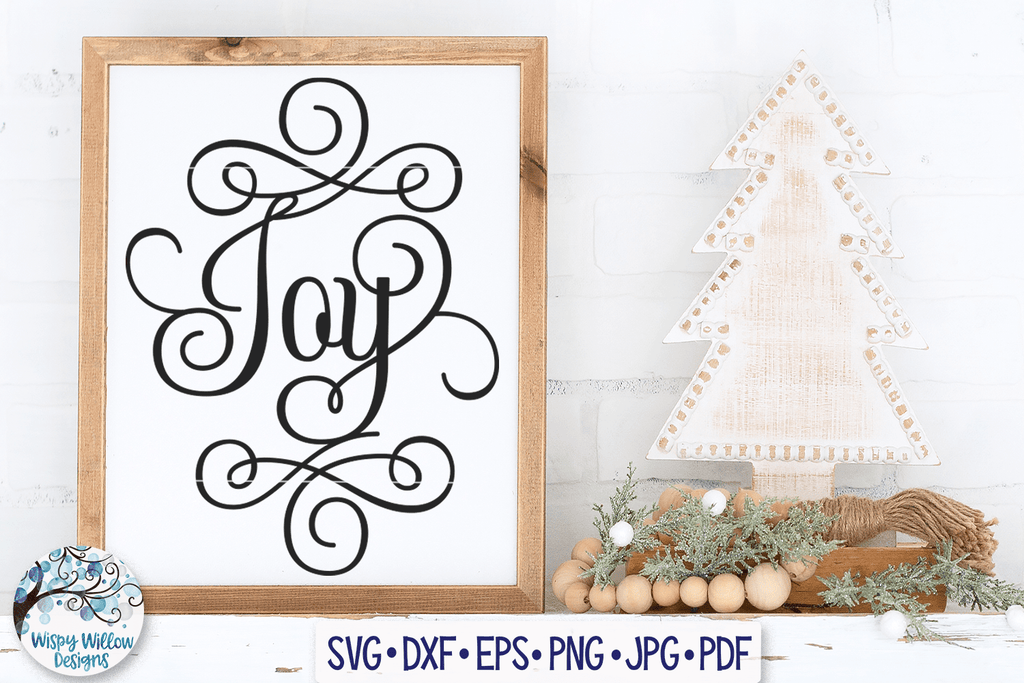 Joy SVG | Christmas SVG Wispy Willow Designs Company