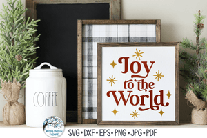 Joy To The World SVG | Retro Christmas SVG Wispy Willow Designs Company