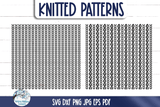 Knitted Pattern SVG Bundle | Cable Stitch Sweater Texture Wispy Willow Designs Company